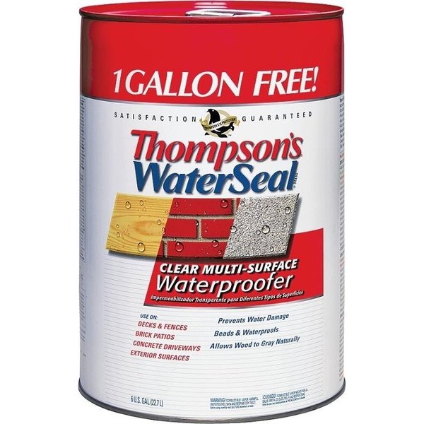 Thompsons Waterseal Waterproofer, Clear, 6 gal, Can TH.024106-06